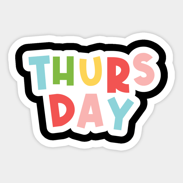 Thursday Sticker by wendisdesign